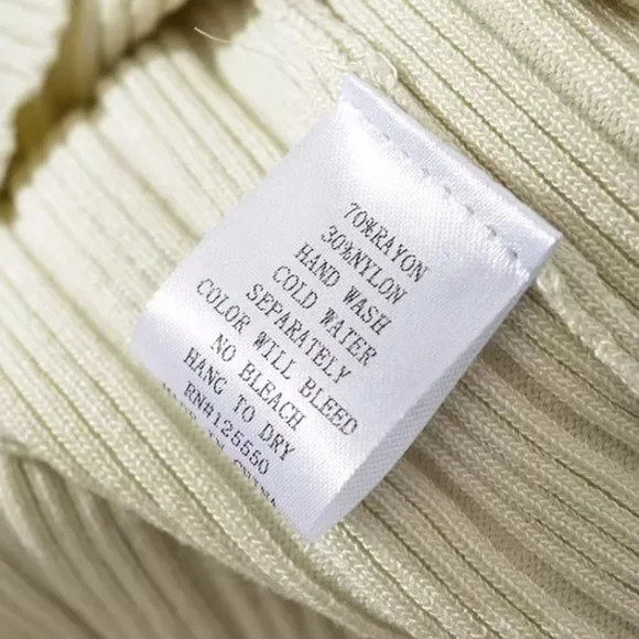 Cream Ribbed Knit High Neck Midi Dress - Picture 14 of 15